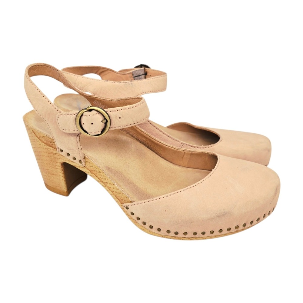 Dansko Taytum Sandals Women's 9 (39) Casual Blush Milled Nubuck Heel Strap